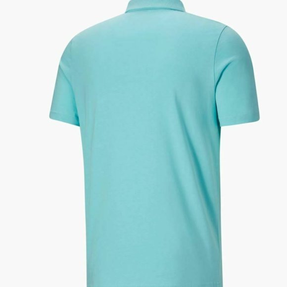 PUMA Golf Road Map Performance Essentials Men's Jersey Polo Shirt Blue - Picture 2 of 5